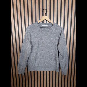 Outerknown Sweater Large Womens Gray Heather Pullover Raglan Fleece Crewneck